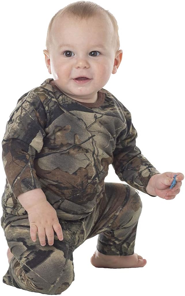 TrailCrest Infant - Toddler Cotton Camo Long Sleeve T-Shirt and Long Pants Set: Clothing