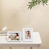 EGOFINE A5 Picture Frame 100% Solid Wood White 14x20 cm Mat Set of 4 view 3