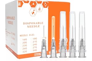 OTWOOI 27G 1/2" 13mm Needle Luer Lock Dispensing Needles Accessories, Disposable, Box of 100