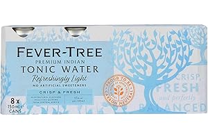 FEVER-TREE Fever Tree Naturally Light Tonic Water, 8 x 150ml.