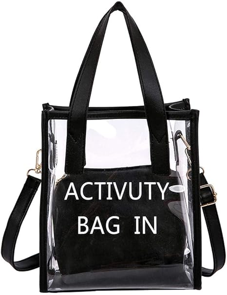 Amazon Co Jp クリアトートバッグ ショルダーバッグ 透明バッグ ポーチ付き トートバッグ レディース 透明バッグ クリア ハンドバッグ 斜めがけバッグ カーゴバッグ 通勤 旅行 人気 おしゃれ ホーム キッチン
