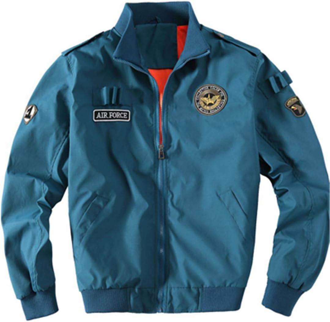 Henreiba Winter Bomber Jackets Mens Army Military Outerwear Jacket Fleece Thick