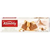 Kambly Mont Choco Biscuits, 3.5 oz | Butter Biscuits with a Tablet of Milk Chocolate with Nougat Pieces | Product of Switzerland