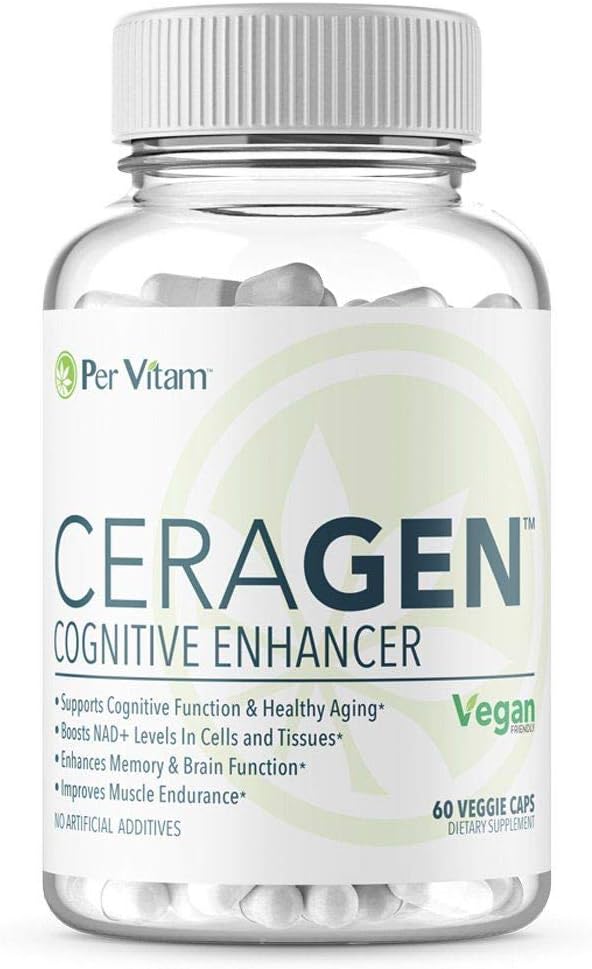 Per Vitam Ceragen® Nicotinamide Riboside Alternative for Men & Women | Anti Aging NRF2 Activator, Natural Energy Supplement for Longevity & Cellular Health, 60 Capsules