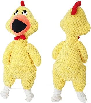 Amazon Catom犬おもちゃ 音が鳴る ぬいぐるみ 可愛い 犬用おもちゃ 犬噛むおもちゃ 鶏の形 コットン ストレス解消 丈夫 耐久性 清潔 歯磨き 鶏の形 Catom 音の出るおもちゃ 通販