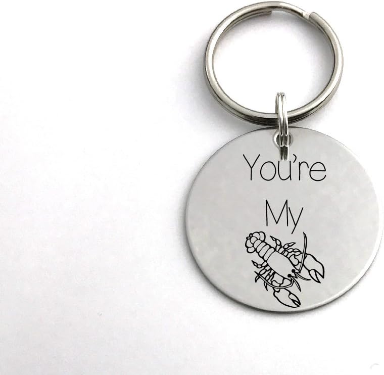 You're My Lobster Engraved Keychain, Anniversary Gift for Boyfriend, Funny Gift, Men's Gift