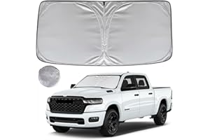 KAYZT Windshield Sun Shade for 2019-2025 Dodge Ram 1500 CrewCab,MegaCab Pickup,2Dr RegularCab,4Dr QuadCab Foldable Sunshade Front Window Custom Fit Car Accessories