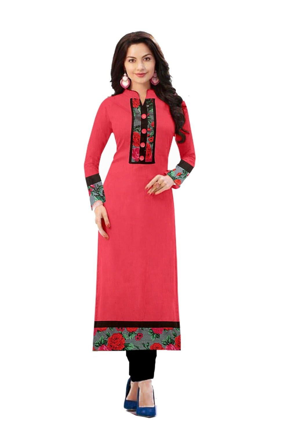 pramukh fashion women's cotton kurtis (1017.1002.skarp grey)_free size semi stich)