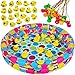 Tigerdoe Carnival Games - Duck Pond Pool with 20 Duckies & 12 Duck Beak Whistles - Pond Game - Matching Game by