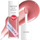 nooni Appleberry Lip Oil Shimmer - Plumping Tinted Lip Gloss | 24-hour High Shine, Moisturizing &amp; Cooling, Waterproof, No Peel Off, Stocking Stuffers, Gifts For Women, 0.12 fl oz