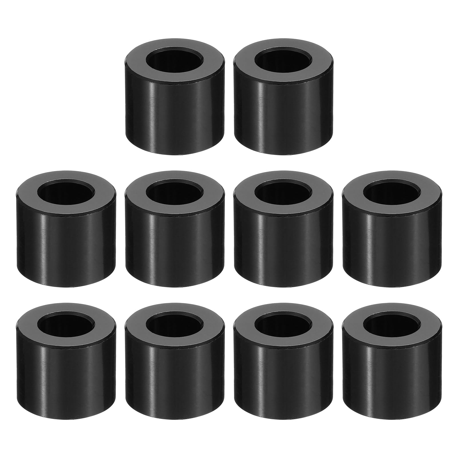 PATIKIL M10 Aluminum Spacers, 10 Pcs Metal Spacer Aluminum M10 x 3/4" OD x 11/16" L Aluminum Spacer Screw Standoff Round for 3/8" or M10 Screw Bolts