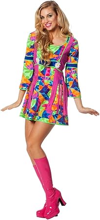 Partykleid 60er 70er Jahre Mottoparty Flower Power 34 Amazon De Spielzeug