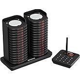 Retekess TD186 Restaurant Pager System Buzzers, Beepers for Restaurants, 30 Pagers