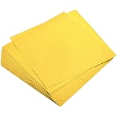 MECCANIXITY 100 Sheets Origami Paper Double Sided Gold 6x6 Inch Square Sheet for Art Craft Project, Beginners, Gifts Decor