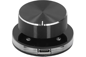 Haofy USB C Volume Control Knob, Customizable RGB Lighting, Ergonomic Design, PlugandPlay for Gaming and Content Creation