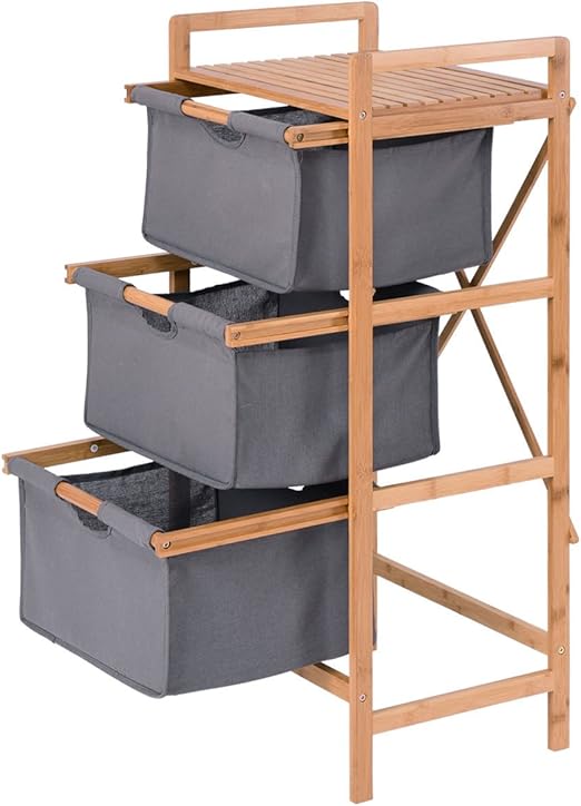 Amazon Com Totoshop New Bamboo Shelf Dresser Sliding Cloth Fabric