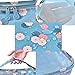 8 Set Packing Cubes for Suitcases Travel Packing Luggage Organizers Bags & Pouches for Clothes Accessories (Blue Flowers)