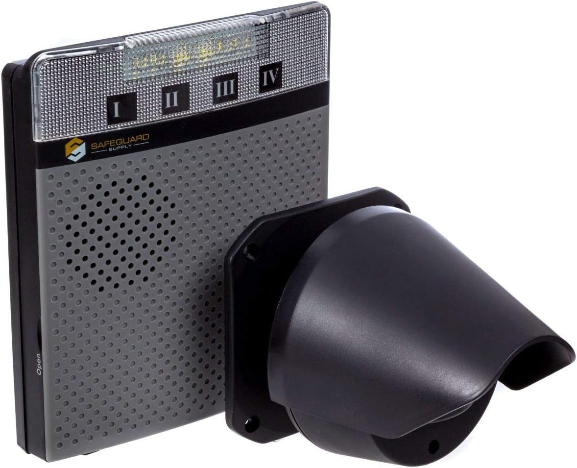 Driveway Alarm - Wireless Driveway Alarm - Long Range 1000 Foot Completely Wireless Driveway Alarm System with Weatherproof Driveway Alarm Sensor & Flashing Chime Receiver
