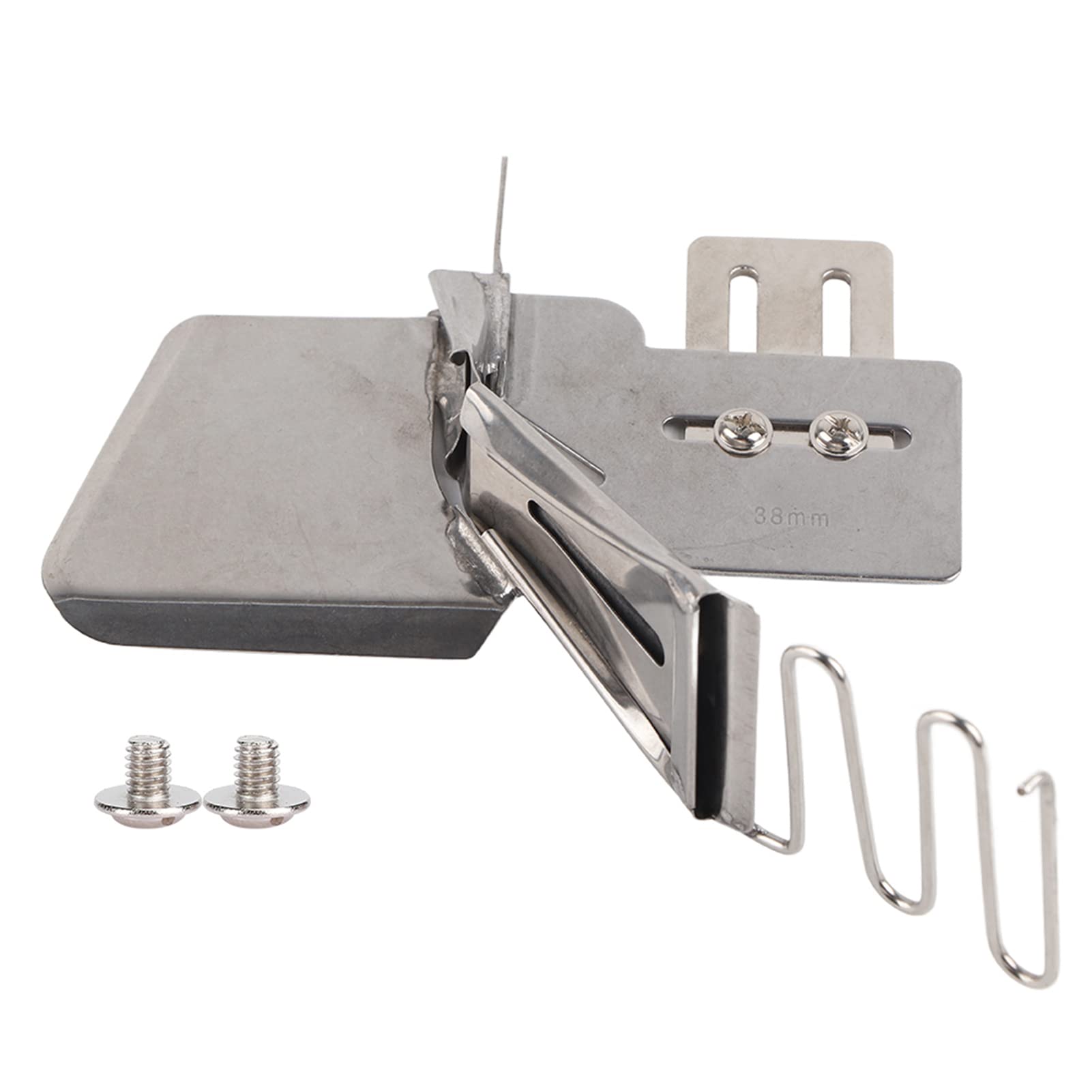 Atyhao 4-Fold Sewing Machine Flat Seamer, 38mm Double Folder Hemmer for Industrial Lockstitch Machines Stretch Cylinder Binding Attachment for Tape Sewing