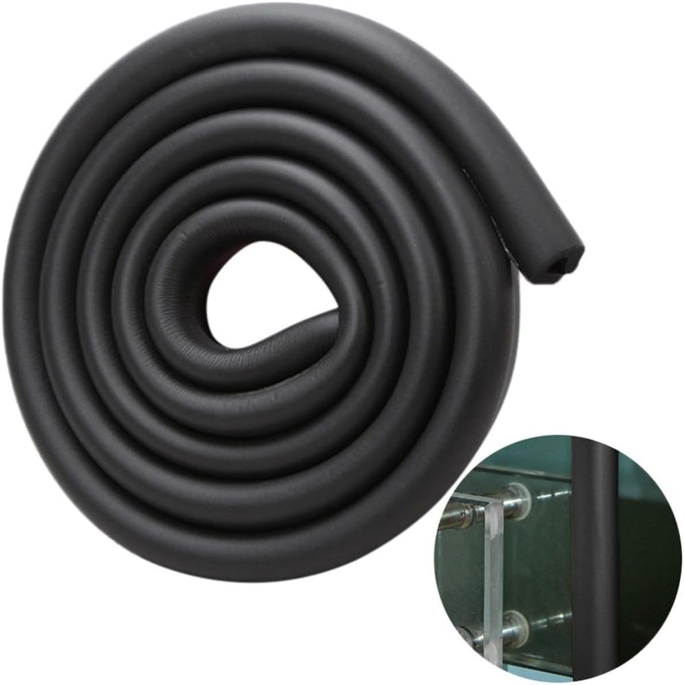 Transer U Edge Guard, 6.67ft Long Coverage, Baby Safety Proofing Accessories Protective Bumper for Thin Furniture, Tables (Black #2)