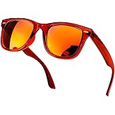 SIPHEW Polarized Mirrored Sunglasses for Women & Men Square UV Protection Womens Sunglasses for Beach/Sports/Festival Party