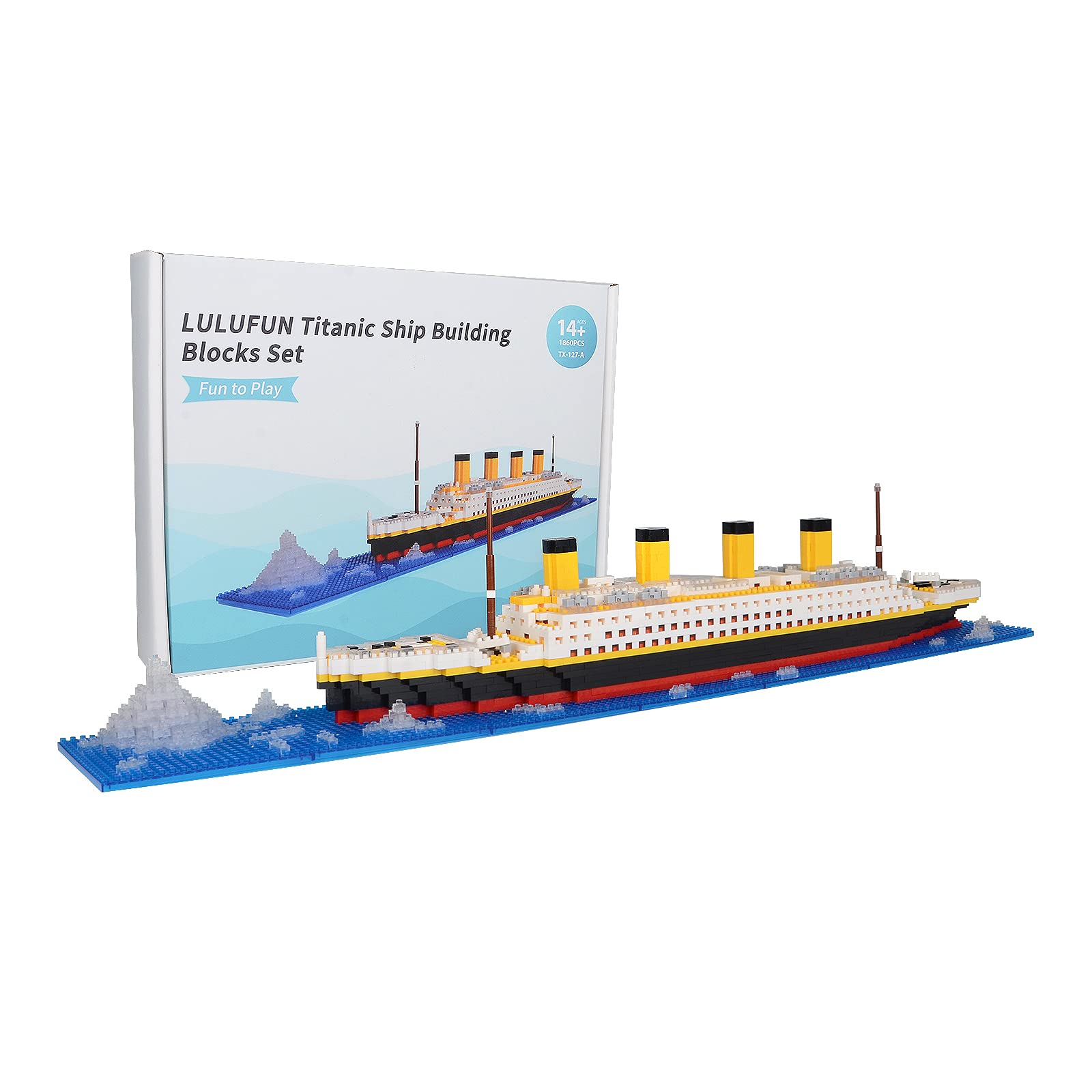 LULUFUN Titanic Ship Model Building Block Set, DIY Nano Micro Building Blocks Toys,Educational Toy, Gift for Adults and Children(1860 pcs)