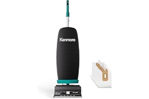 Kenmore BU1001 B200 Series Commercial Vacuum Cleaner Lightweight 14L Capacity Bagged Upright Vac with LED Headlight and 2-Speed Setting Powerful Suction for Pets, Carpets & Hard Floor