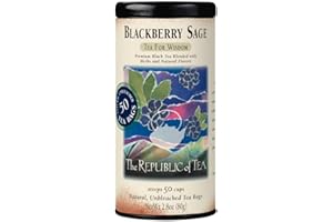 The Republic of Tea - Blackberry Sage Black Tea | 50 Tea Bags, Gourmet Black Tea
