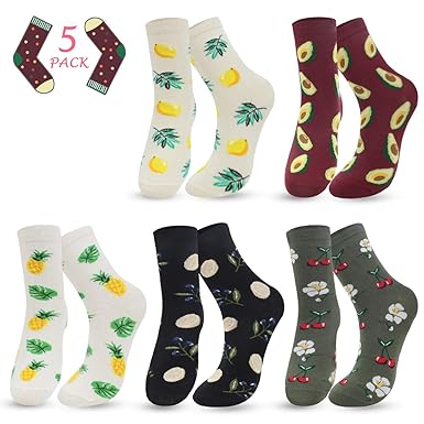 ECOMBOS Damen Socken - 4/6/12 Paar Damen Sneaker Baumwoll Klassische Socken Mädchen Bunt Freizeit Strümpfe Hoher Knöchel Sock