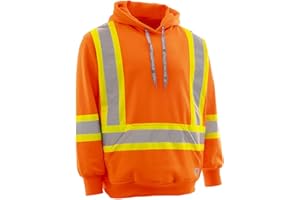 FORCEFIELD Deluxe Pullover Safety Hoodie - 100% Polyester Fleece, Double-Lined Hood, Kangaroo Pocket