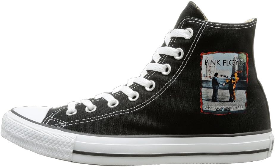 Laotan Unisex Pink Floyd Wish You Were Here Cover High Top Sneakers Canvas Shoes Fashion Sneakers Shoes Casual Style Black