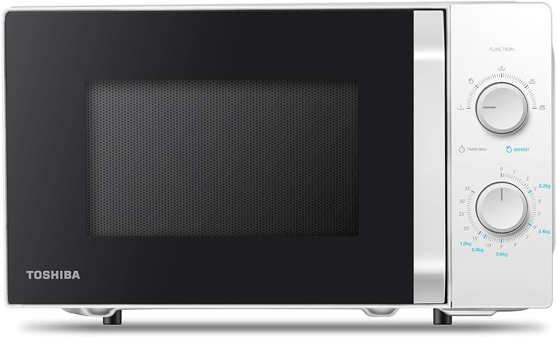 MW2-MM20P(WH) Padrão micro-ondas forno, 20 litros, 800 W, 5 níveis de potência com prática função de degelo, iluminação LED interior, branco