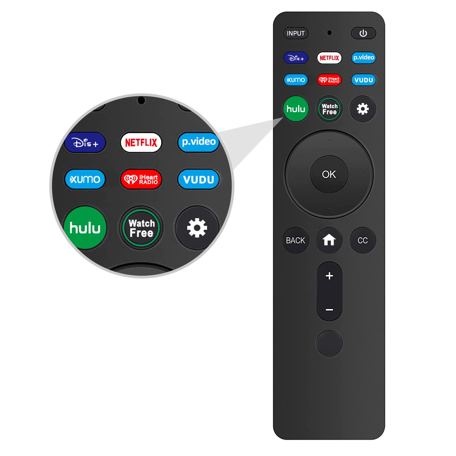 Photo 1 of Universal Replacement Remote XRT260 for All Vizio Smart TVs with Shortcut Buttons Disney, Netflix, Video, Hulu, XUMO, VEDU, iHeart Radio and More.
