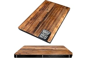 HEIRLOUM Reclaimed Wood Table Top - Rustic Recycled Wooden Piece Perfect for Signs, Kitchens, Dining and Coffee Table Tops (Reclaimed Wood Table Top with Metal Edge, 30" x 42")