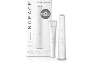 NuFACE FIX MicroWand Microcurrent Facial Device, FDA Cleared - Eyes, Lips & Lines Treatment with Serum Activator - Lip Plumper, Eye Depuffing Wand, Wrinkle & Smile Line Reducer, 3 On-The-Go Modes