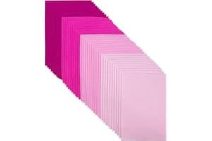JTNOHX Soft Felt Sheets, 8x12 inches Assorted Craft Felt Fabric, 1.4mm Thick Felt Square for Crafts, 4 Colors 40 Pieces Color Felt for Craft DIY Project (Pink Series)