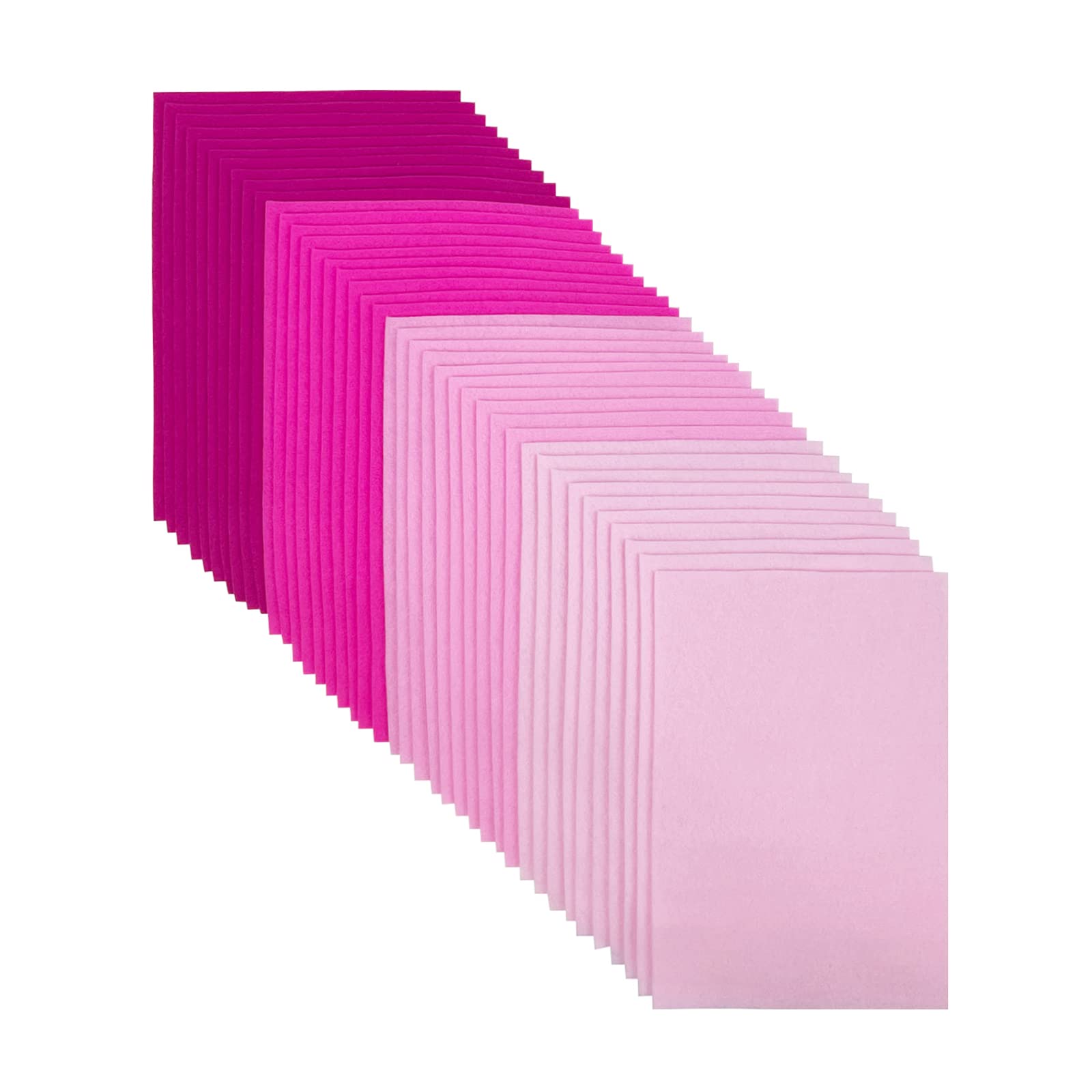 Jtnohx Craft Felt Fabric, 20x30cm Felted Sheets for Crafts, 4 Colours 40 Pieces Colour Felt Sheets for DIY Decorations and Party Projects(Pink Series)