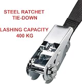 Master Lock Ratchet Strap 2.5m x 25mm UV Polyester 400kg view 4