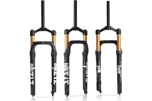 ZTZ 26 * 4.0 inch Fat Tire MTB Air Suspension Fork - Ultralight Rebound Adjustment Front Fork,120mm Travel, 135mm Spacing Hub，9mm QR，Crown Lockout， Ideal for Snow Beach XC Mountain Bikes
