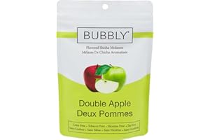 Bubbly Shisha Double Apple | Herbal Hookah Flavours | Tobacco-Free, Nicotine-Free Shisha Molasses | Smooth, Sweet, Long-Lasti