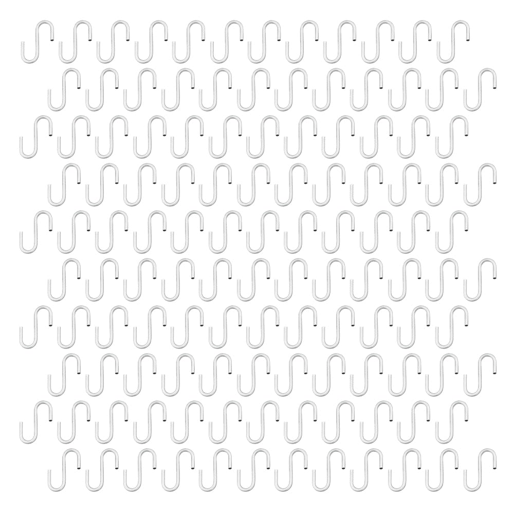 XINGSUI 120 Pcs S Hanging Hooks,Wall S-Shaped Hooks,S Hook Multi Purpose,for Garden, Bathroom, Closet, Workshop, Kitchen, Silver