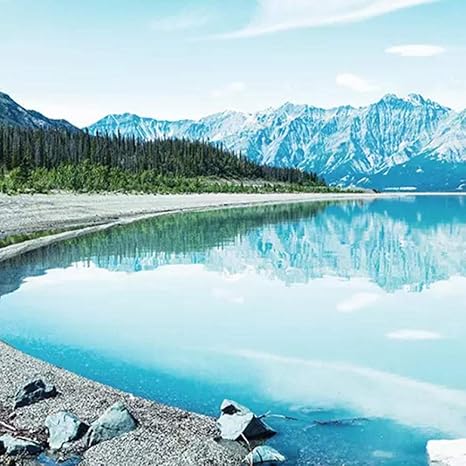 Amazon Ljjlm カスタム写真3d壁紙壁画ヨーロッパ湖氷山森林壁紙リビングルームソファ寝室の背景3d 350x230cm 壁紙