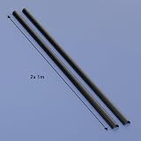 D-Line 30x15mm Cable Trunking 2m Pack Black Half Round Self-Adhesive view 4