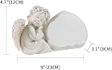 Personalized Memorial Garden Stones with Angel Statue - Custom Engraved view 7