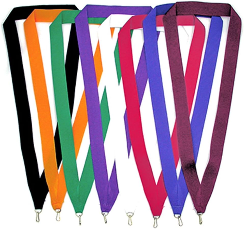 PinMart Solid Color Neck Ribbons Award Holder - Select Your Color and Qty