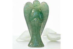 Earth Therapy Original Pocket Guardian Angel with Serenity Prayer Card - Green Aventurine Healing Stone Figurine - Bless Yourselves and Your Loved Ones