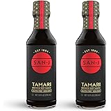 San-J Tamari Soy Sauce - Gluten Free Soy Sauce, Tamari Sauce, Brewed Soy Sauce, Vegan, Kosher, Non-GMO, No Artificial Preserv