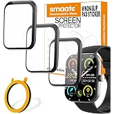 smaate 3D Screen protectors Compatible with zakotu Y66 1.96 inches smartwatch, 3 Piece, Full Coverage, Anti-shatter, 3DY66P06