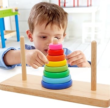 Holzsammlung Tour En Bois De Hanoi 8 Anneaux Age Minimum 3 Ans Cadeau De Noel Parfait Pour Vos Enfants Amazon Fr Jeux Et Jouets