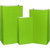 KEYYOOMY Green Paper Bags Small Green Paper Lunch Bags Party Favor Bag Goodie Bag for Wedding Birthday Party (72 CT, 3 Sizes)